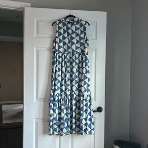 Rachel Zoe Blue and White Maxi Skirt